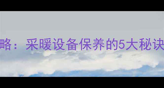 图片 地暖木地板清洁全攻略：采暖设备保养的5大秘诀，附实用工具推荐！