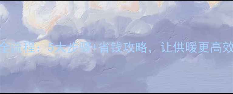 图片 地暖清洗全流程：5大步骤+省钱攻略，让供暖更高效更省电！