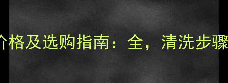 图片 地暖清洗机价格及选购指南：全，清洗步骤与省钱技巧2