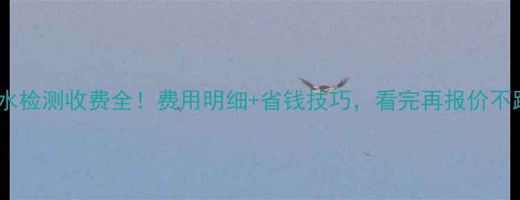 地暖漏水检测收费全费用明细省钱技巧看完再报价不踩坑