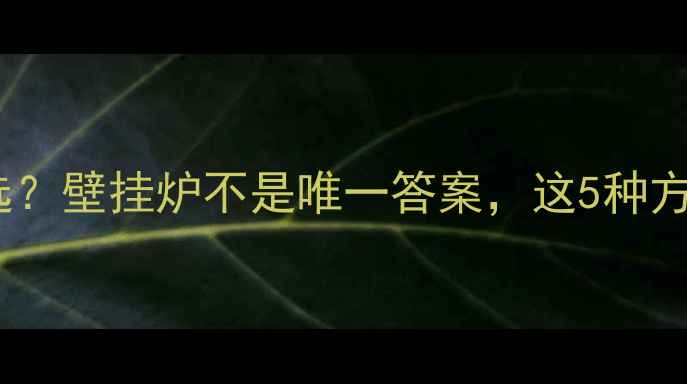 图片 地暖设备怎么选？壁挂炉不是唯一答案，这5种方案看完再决定1