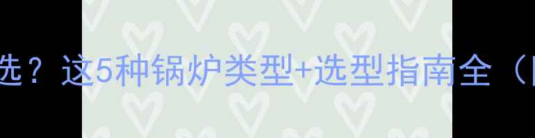 图片 地暖锅炉怎么选？这5种锅炉类型+选型指南全（附品牌对比）1