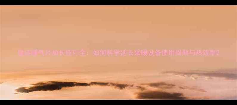 图片 壁挂暖气片加长技巧全：如何科学延长采暖设备使用周期与热效率2