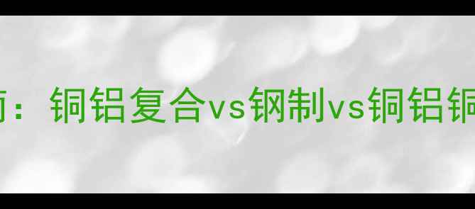 图片 壁挂暖气片材质选购全指南：铜铝复合vs钢制vs铜铝铜，哪种最适合你的家庭？1