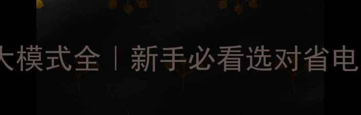 图片 壁挂炉5大模式全｜新手必看选对省电又省心！