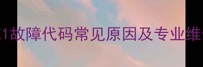 图片 壁挂炉E1故障代码常见原因及专业维修指南2