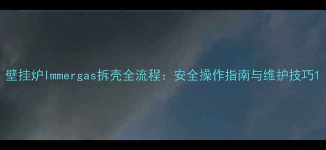 图片 壁挂炉Immergas拆壳全流程：安全操作指南与维护技巧1