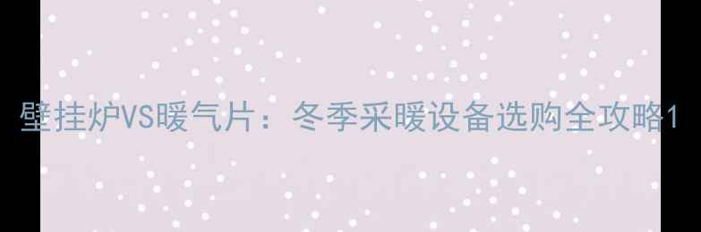 图片 壁挂炉VS暖气片：冬季采暖设备选购全攻略1