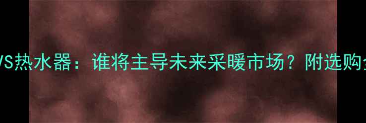 壁挂炉VS热水器谁将主导未来采暖市场附选购全攻略