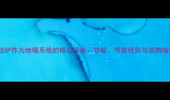 图片 壁挂炉作为地暖系统的核心设备：功能、节能优势与选购指南1