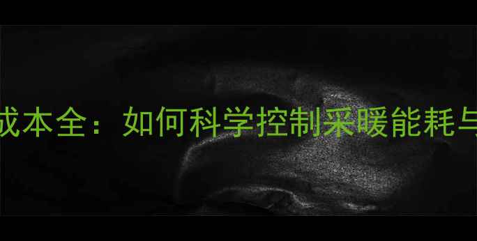 壁挂炉使用成本全如何科学控制采暖能耗与维护费用