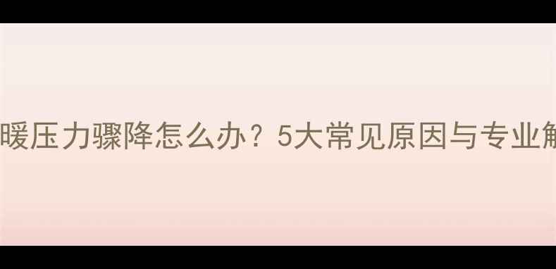 壁挂炉供暖压力骤降怎么办5大常见原因与专业解决方案