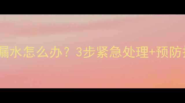 图片 壁挂炉供暖阀门漏水怎么办？3步紧急处理+预防措施（附图解）1