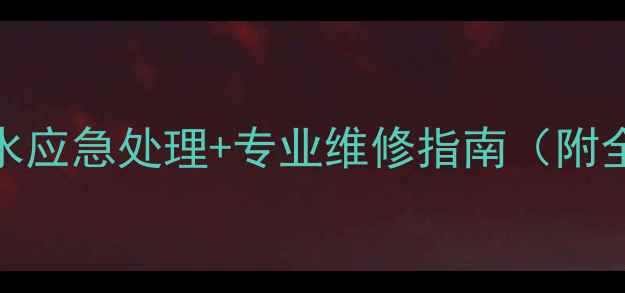 壁挂炉内胆漏水应急处理专业维修指南附全国维修电话