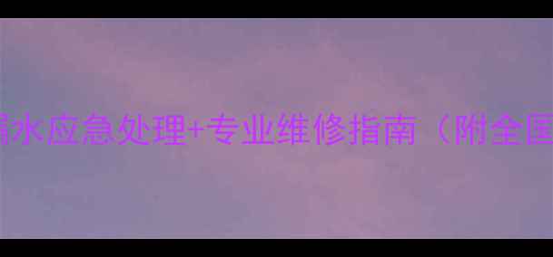 图片 壁挂炉内胆漏水应急处理+专业维修指南（附全国维修电话）1