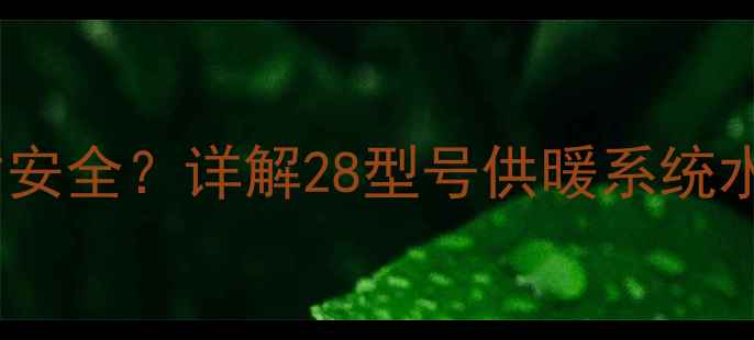 图片 壁挂炉内部水位多少才安全？详解28型号供暖系统水容量与冬季运行技巧2