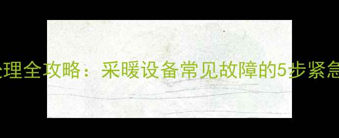 壁挂炉内部漏水处理全攻略采暖设备常见故障的5步紧急维修与预防指南