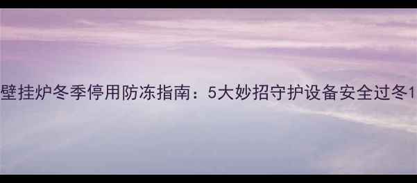 壁挂炉冬季停用防冻指南5大妙招守护设备安全过冬
