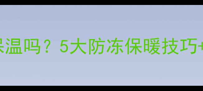 图片 壁挂炉冬季必须做保温吗？5大防冻保暖技巧+错误操作避坑指南1