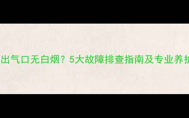 图片 壁挂炉出气口无白烟？5大故障排查指南及专业养护方案1