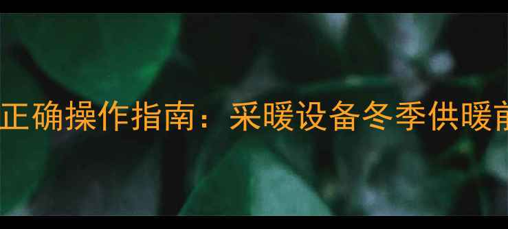 图片 壁挂炉加水阀位置及正确操作指南：采暖设备冬季供暖前必读的5大注意事项