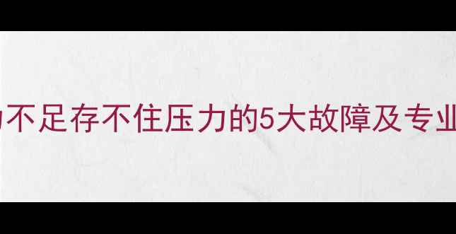 壁挂炉压力不足存不住压力的5大故障及专业修复方案