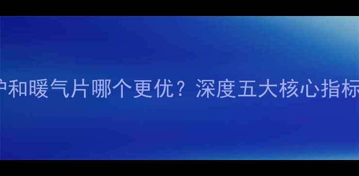 图片 壁挂炉和暖气片哪个更优？深度五大核心指标对比2