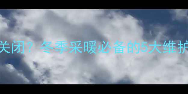 壁挂炉回水管是否需要关闭冬季采暖必备的5大维护技巧节能省电全攻略