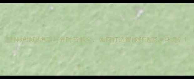 壁挂炉地暖恒温与分时节能全如何打造智能舒适家居环境