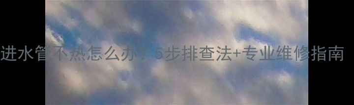 图片 壁挂炉地暖进水管不热怎么办？5步排查法+专业维修指南（附视频）1