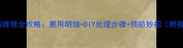 壁挂炉堵塞维修全攻略费用明细DIY处理步骤预防妙招附报价清单