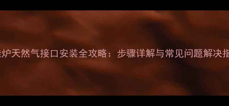 图片 壁挂炉天然气接口安装全攻略：步骤详解与常见问题解决指南1