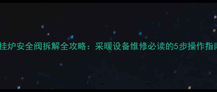 壁挂炉安全阀拆解全攻略采暖设备维修必读的5步操作指南