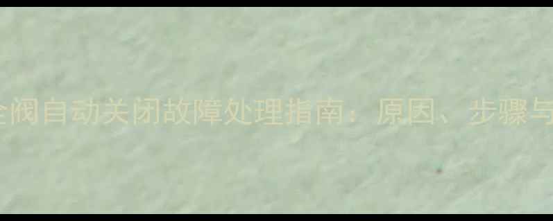 壁挂炉安全阀自动关闭故障处理指南原因步骤与预防措施