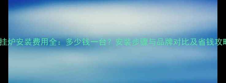 壁挂炉安装费用全多少钱一台安装步骤与品牌对比及省钱攻略