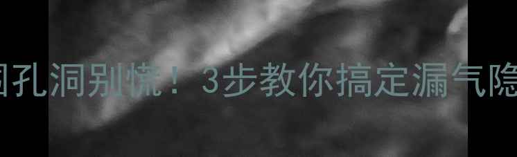 图片 壁挂炉排气管周围孔洞别慌！3步教你搞定漏气隐患+安装避坑指南