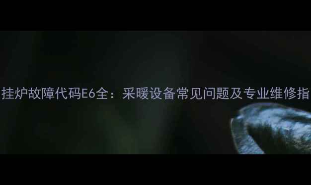 图片 壁挂炉故障代码E6全：采暖设备常见问题及专业维修指南