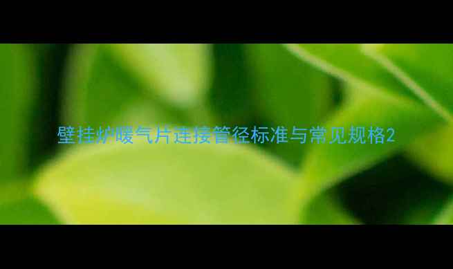 壁挂炉暖气片连接管径标准与常见规格