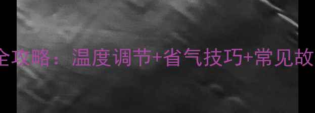 壁挂炉暖风机使用全攻略温度调节省气技巧常见故障处理附图解
