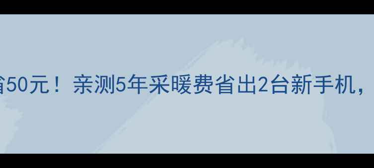 图片 壁挂炉每天省50元！亲测5年采暖费省出2台新手机，租房党必看1