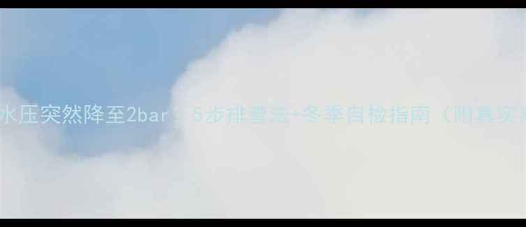 图片 壁挂炉水压突然降至2bar？5步排查法+冬季自检指南（附真实案例）2