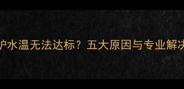 图片 壁挂炉水温无法达标？五大原因与专业解决方案