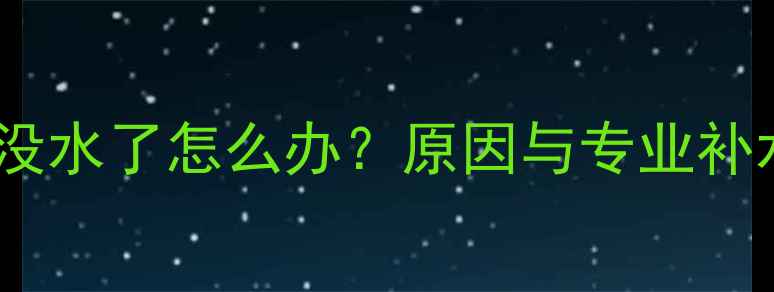 壁挂炉没水了怎么办原因与专业补水指南