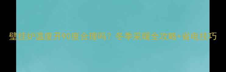 图片 壁挂炉温度开90度合理吗？冬季采暖全攻略+省电技巧