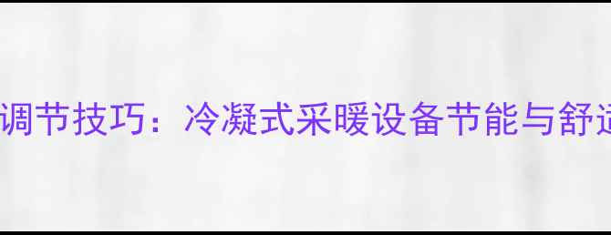 图片 壁挂炉温度调节技巧：冷凝式采暖设备节能与舒适平衡指南2
