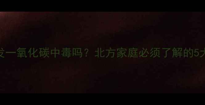 壁挂炉漏气会引发一氧化碳中毒吗北方家庭必须了解的5大隐患与自救指南