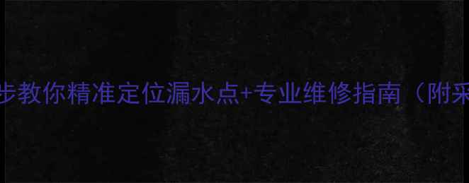 图片 壁挂炉漏水别慌！3步教你精准定位漏水点+专业维修指南（附采暖设备保养秘籍）2