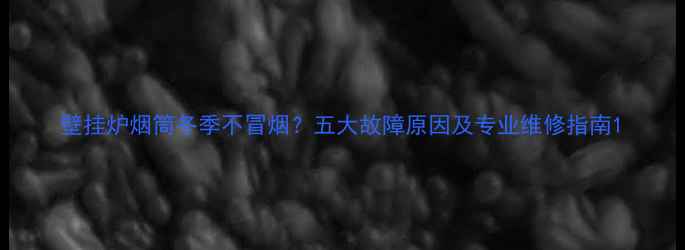图片 壁挂炉烟筒冬季不冒烟？五大故障原因及专业维修指南1