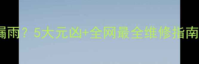 图片 壁挂炉烟道向上漏雨？5大元凶+全网最全维修指南（附自检清单）2