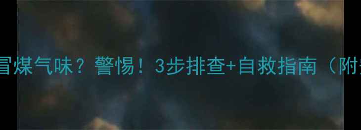 图片 壁挂炉烧水冒煤气味？警惕！3步排查+自救指南（附安全手册）1